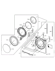 Residential Dryer  Door parts for Samsung Dryer DV520AGW/XAA / from AppliancePartsPros.com