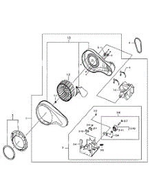 Residential Dryer  Motor parts for Samsung Dryer DV520AGW/XAA / from AppliancePartsPros.com