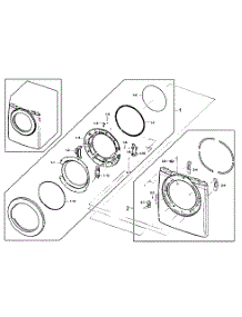 Door Assy parts for Samsung Dryer DV210AGW/XAA / from AppliancePartsPros.com