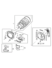 Drum Assy parts for Samsung Dryer DV210AGW/XAA / from AppliancePartsPros.com