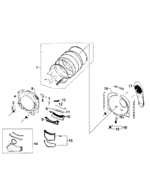 Drum Assy parts for Samsung Dryer DV220AEW/XAA / from AppliancePartsPros.com