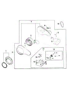 Motor Assy parts for Samsung Dryer DV220AEW/XAA / from AppliancePartsPros.com