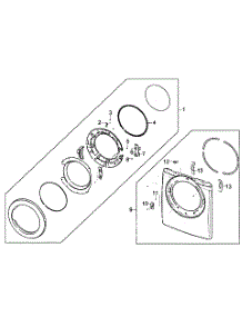 Door Assy parts for Samsung Dryer DV220AGW/XAA / from AppliancePartsPros.com