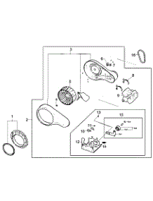 Motor Assy parts for Samsung Dryer DV220AGW/XAA / from AppliancePartsPros.com