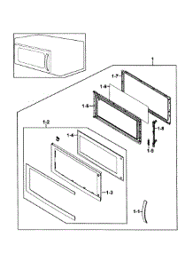 Door Assy parts for Samsung Microwave SMH8165STE/XAA-0000 / from AppliancePartsPros.com