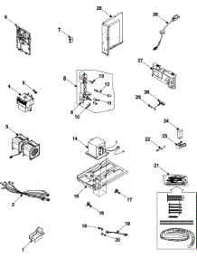 Internal Controls / Latch parts for Samsung Microwave SMH7159BC/XAA / from AppliancePartsPros.com