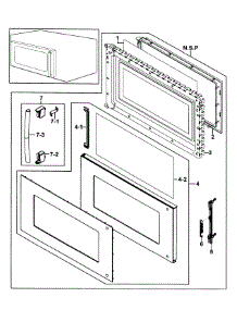 Door Assy parts for Samsung Microwave SMH7187STG/XAA-0000 / from AppliancePartsPros.com