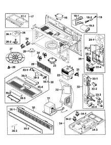 Cabinet 2 Assy parts for Samsung Microwave SMH7185STG/XAA / from AppliancePartsPros.com
