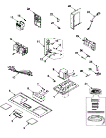 Internal Controls / Latch Asy / Base parts for Samsung Microwave SMH6140BB/XAA / from AppliancePartsPros.com