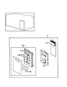  / Hood Combo  Control Assy parts for Samsung Microwave SMH9151B/XAA-0000 / from AppliancePartsPros.com