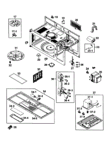  / Hood Combo  Cabinet 2 parts for Samsung Microwave SMH9151ST/XAA-0000 / from AppliancePartsPros.com