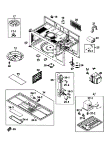  / Hood Combo  Cabinet 2 parts for Samsung Microwave SMH9151STE/XAA-0000 / from AppliancePartsPros.com