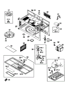  / Hood Combo  Cabinet 2 parts for Samsung Microwave SMH9151W/XAA-0000 / from AppliancePartsPros.com