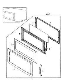  / Hood Combo  Door Assy parts for Samsung Microwave SMH9151BE/XAA-0000 / from AppliancePartsPros.com