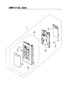  / Hood Combo  Control parts for Samsung Microwave SMH1713S/XAA-0001 / from AppliancePartsPros.com
