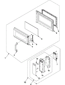 Control Panel / Door Assembly parts for Samsung Microwave SMH7178STD/XAA / from AppliancePartsPros.com