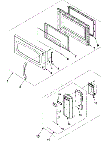 Control Panel / Door Assembly parts for Samsung Microwave SMH7174BC/XAA / from AppliancePartsPros.com