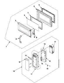 Ctrl Panel / Door Asy-Smh7177ste parts for Samsung Microwave SMH7177STE/XAA / from AppliancePartsPros.com