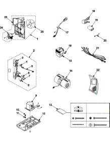 Internal Controls / Latch Asy / Base parts for Samsung Microwave SMH7174CC/XAA / from AppliancePartsPros.com