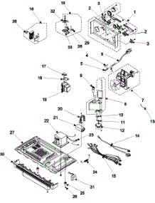 Internal Controls / Latch Asy / Base parts for Samsung Microwave MT1044WB/XAA / from AppliancePartsPros.com