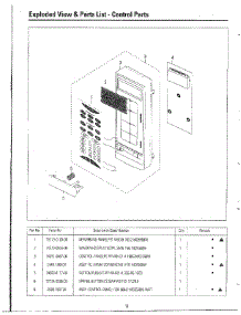 Control parts for Samsung Microwave MC6566W/XAA / from AppliancePartsPros.com