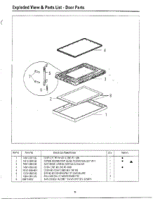 Door parts for Samsung Microwave MC6566W/XAA / from AppliancePartsPros.com