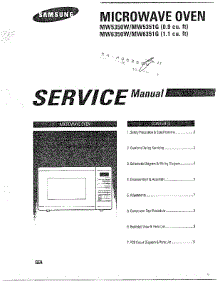 Oven  Microwave Serv Manual / Front Cover parts for Samsung Microwave MW6350W/XAA / from AppliancePartsPros.com