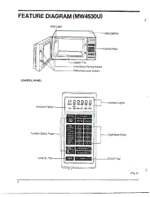 Oven  Feature Diagram parts for Samsung Microwave MW4630U/XAA / from AppliancePartsPros.com