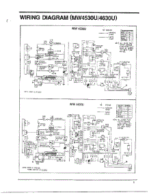 Oven  Wiring Diagram parts for Samsung Microwave MW4530U/XAA / from AppliancePartsPros.com