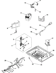 Internal Controls / Latch Asy / Base parts for Samsung Microwave MD800WC/XAA / from AppliancePartsPros.com