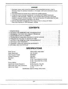 Oven  Warning / Contents / Specifications parts for Samsung Microwave MW2072U/XAA / from AppliancePartsPros.com