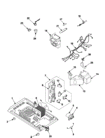 Internal Control / Latch Assy / Base parts for Samsung Microwave MS1470WA/XAA / from AppliancePartsPros.com