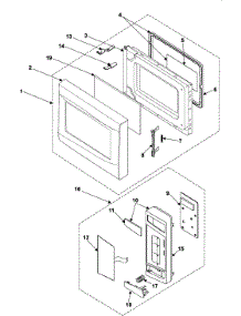 Control Panel / Door Assembly parts for Samsung Microwave ME1240SC/XAA / from AppliancePartsPros.com