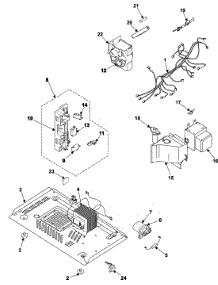 Internal Control / Latch Asy / Base parts for Samsung Microwave ME1240SC/XAA / from AppliancePartsPros.com