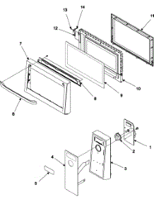 Control Panel / Door Assembly parts for Samsung Microwave MT1066SB/XAA / from AppliancePartsPros.com