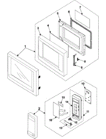 Control Panel / Door Assembly parts for Samsung Microwave MW5380W/XAA / from AppliancePartsPros.com