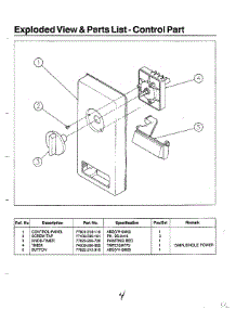 Exploded View And parts for Samsung Microwave MW2000U/XAA / from AppliancePartsPros.com