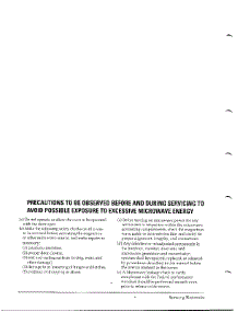 Precautions parts for Samsung Microwave MW4371G/XAA / from AppliancePartsPros.com
