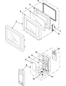 Control Panel / Door Assembly parts for Samsung Microwave MR5494W/XAA-01 / from AppliancePartsPros.com