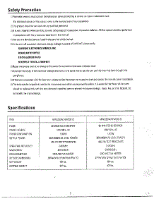 Oven  Safety Precautions / Specifications parts for Samsung Microwave MW5350W/XAA / from AppliancePartsPros.com