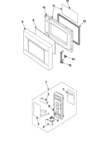 Control Panel / Door Assembly parts for Samsung Microwave MR1352BB/XAA / from AppliancePartsPros.com