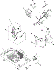 Internal Control / Latch Asy / Base parts for Samsung Microwave ME1460SB/XAA / from AppliancePartsPros.com