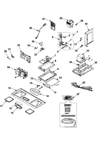 Internal Controls / Latch Asy / Base parts for Samsung Microwave MO1650WA/XAA / from AppliancePartsPros.com