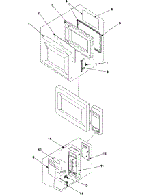 Control Panel / Door Assembly parts for Samsung Microwave MW1150WA/XAA / from AppliancePartsPros.com
