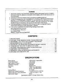 Oven (0.4 Cu Ft  Warning / Contents / Specifications parts for Samsung Microwave MW2130U/XAA / from AppliancePartsPros.com