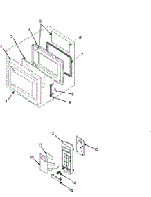 Control Panel / Door Assembly parts for Samsung Microwave MR1033SB/XAA / from AppliancePartsPros.com