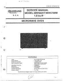 Front Page parts for Samsung Microwave MW5620T/XAA / from AppliancePartsPros.com