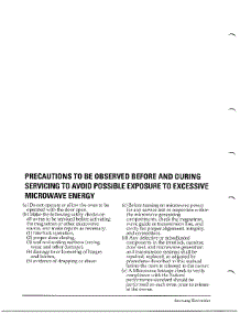 Precautions parts for Samsung Microwave MW6573G/XAA / from AppliancePartsPros.com