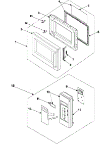 Cooking  Control Panel / Door Assembly parts for Samsung Microwave ME1280STC/XAA / from AppliancePartsPros.com