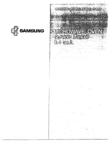 Oven  Microwave Service Manual parts for Samsung Microwave MW2172U/XAA / from AppliancePartsPros.com